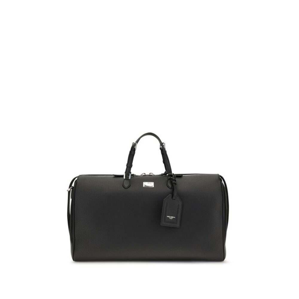 Dolce & Gabbana Black Calf Leather Bos Taurus Luggage And Men's Travel